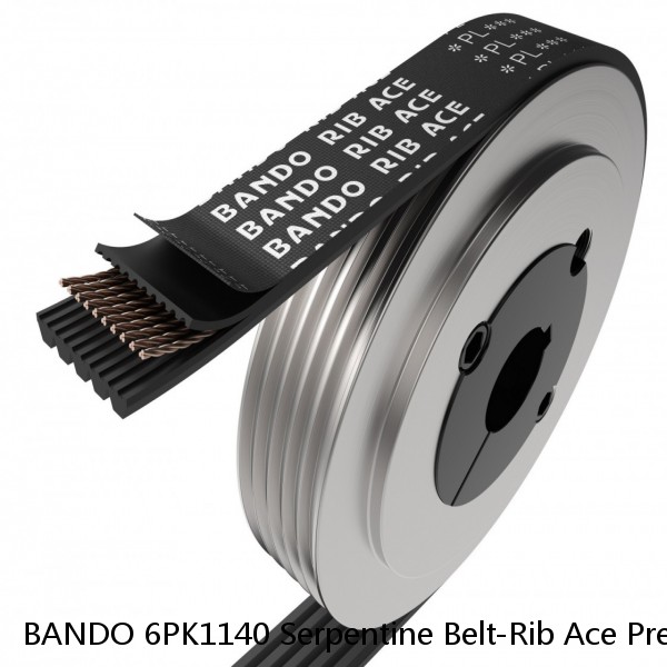 BANDO 6PK1140 Serpentine Belt-Rib Ace Precision Engineered V-Ribbed Belt  #1 small image