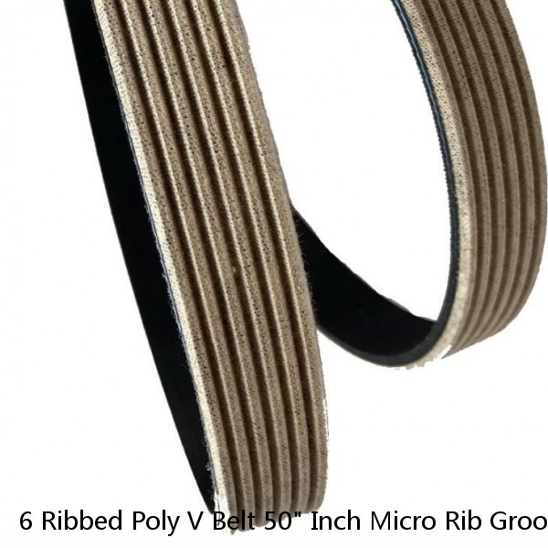 6 Ribbed Poly V Belt 50" Inch Micro Rib Groove Flat Belt Metric 500-J- 6