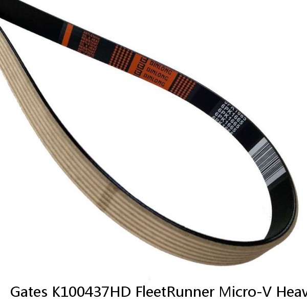 Gates K100437HD FleetRunner Micro-V Heavy Duty V-Ribbed Belt